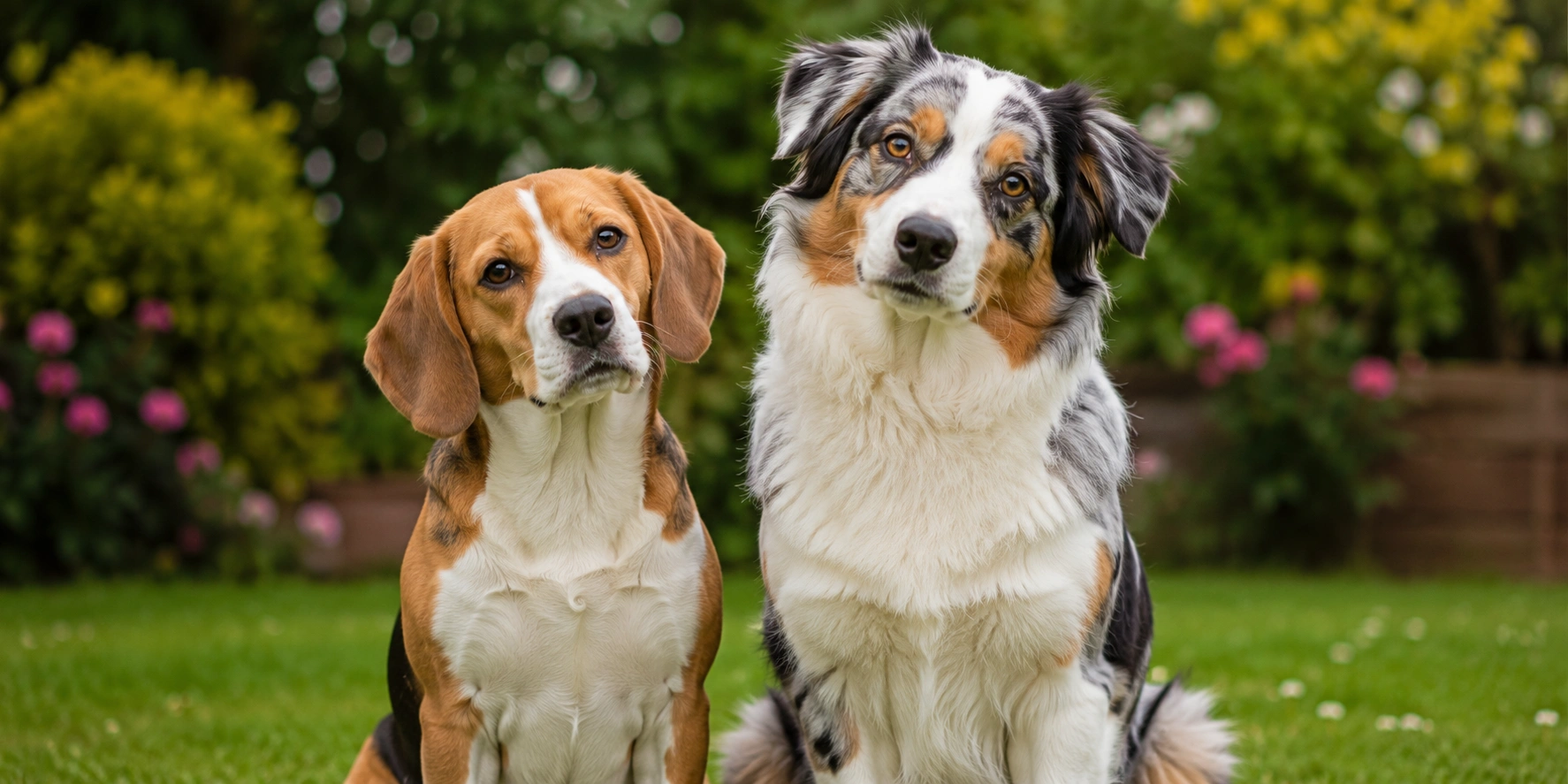 Medium dog breeds including Beagle and Australian Shepherd