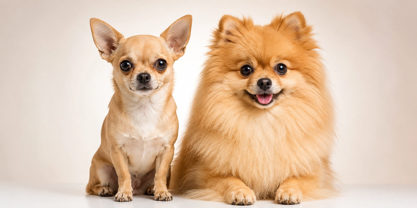 Cute toy dog breeds including Chihuahua and Pomeranian